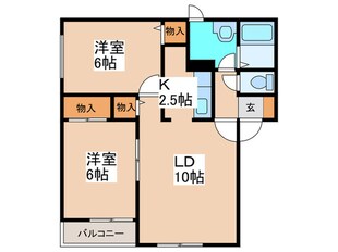 ハイセレールフォルス　Ｂの物件間取画像